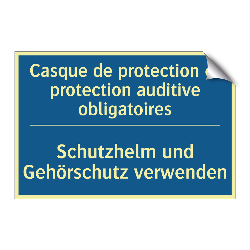 Schutzhelm und Gehörschutz verwenden /.../ - Casque de protection et protection /.../