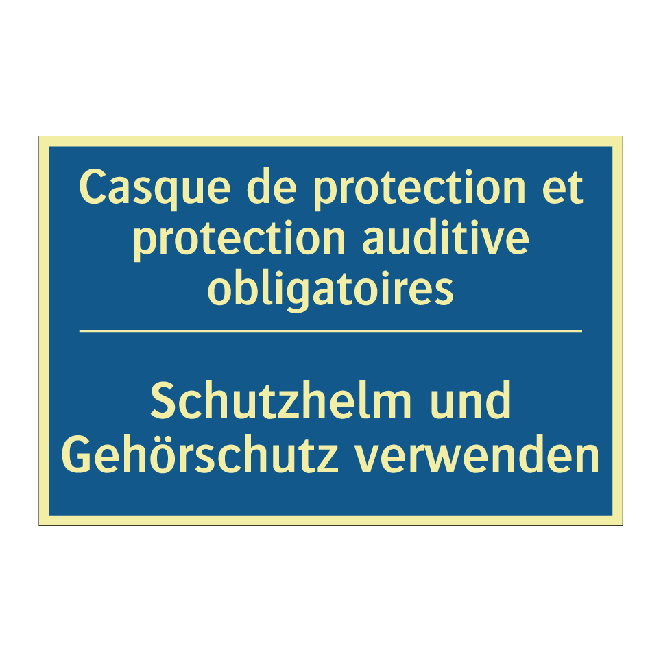 Schutzhelm und Gehörschutz verwenden /.../ - Casque de protection et protection /.../