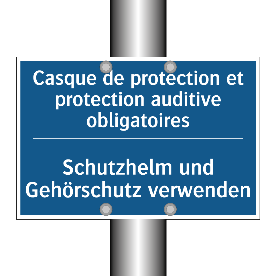 Schutzhelm und Gehörschutz verwenden /.../ - Casque de protection et protection /.../