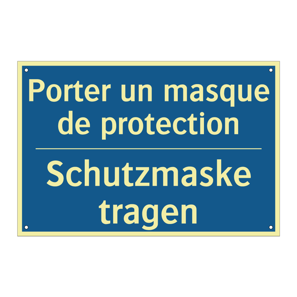 Schutzmaske tragen - Porter un masque de protection