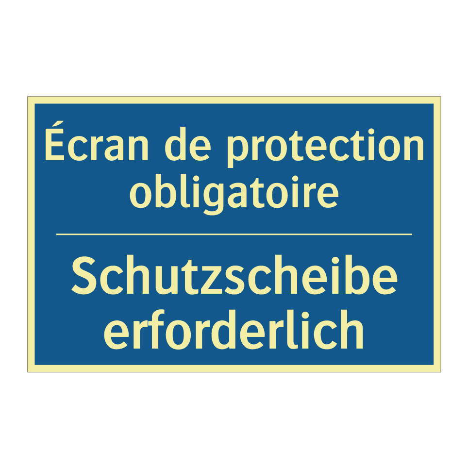 Schutzscheibe erforderlich - Écran de protection obligatoire /.../