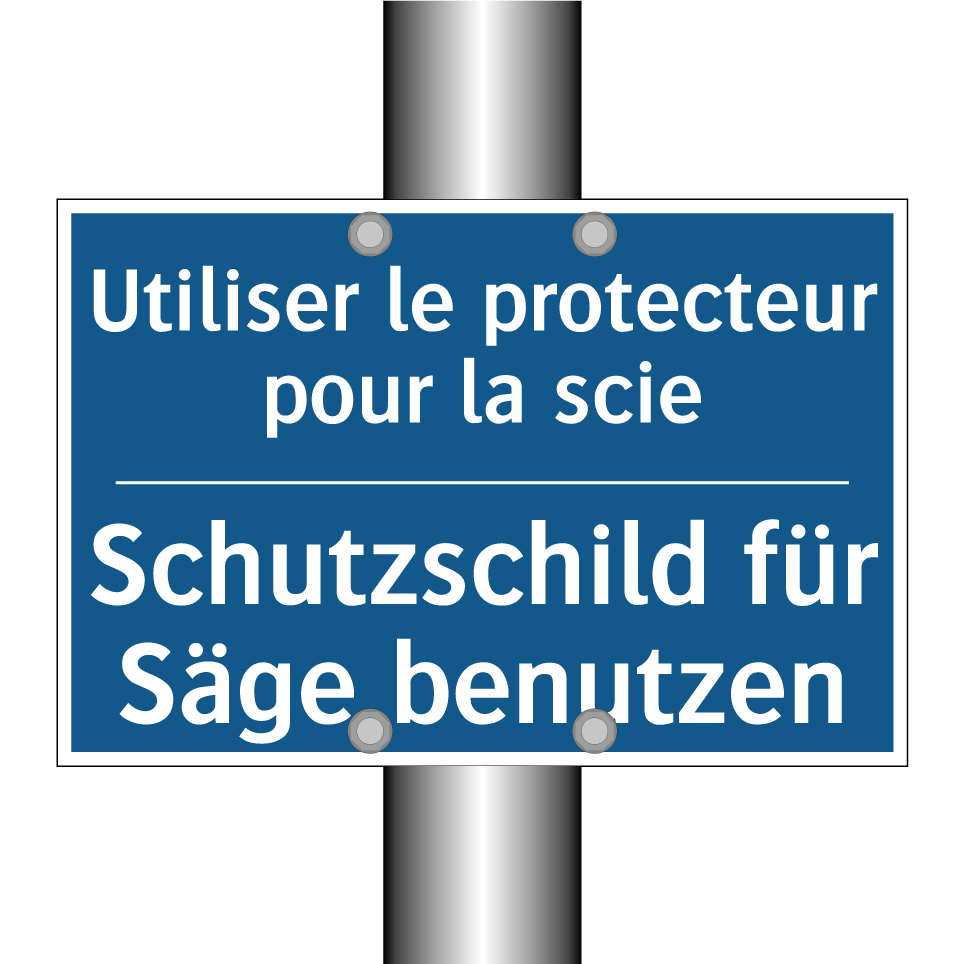 Schutzschild für Säge benutzen - Utiliser le protecteur pour la /.../