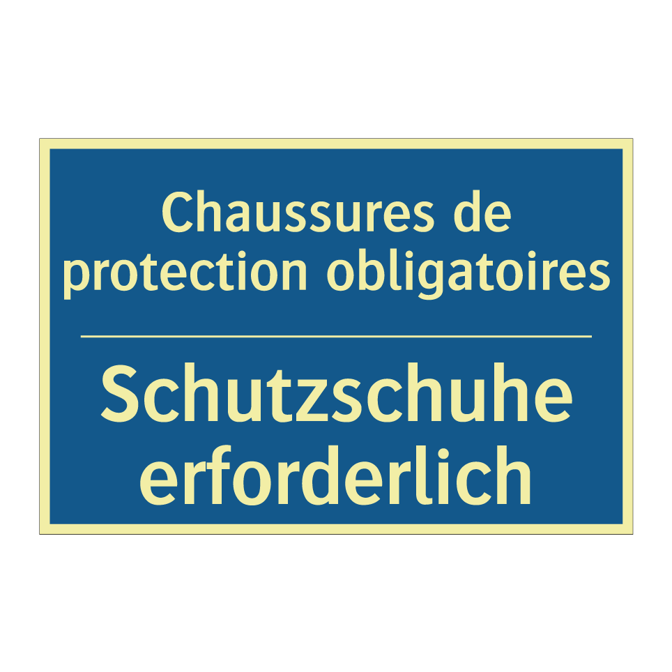 Schutzschuhe erforderlich - Chaussures de protection obligatoires /.../