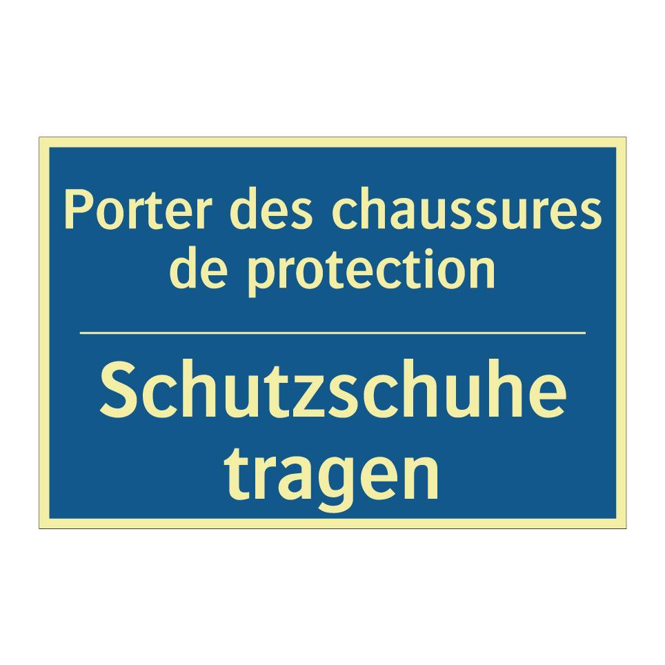 Schutzschuhe tragen - Porter des chaussures de protection /.../