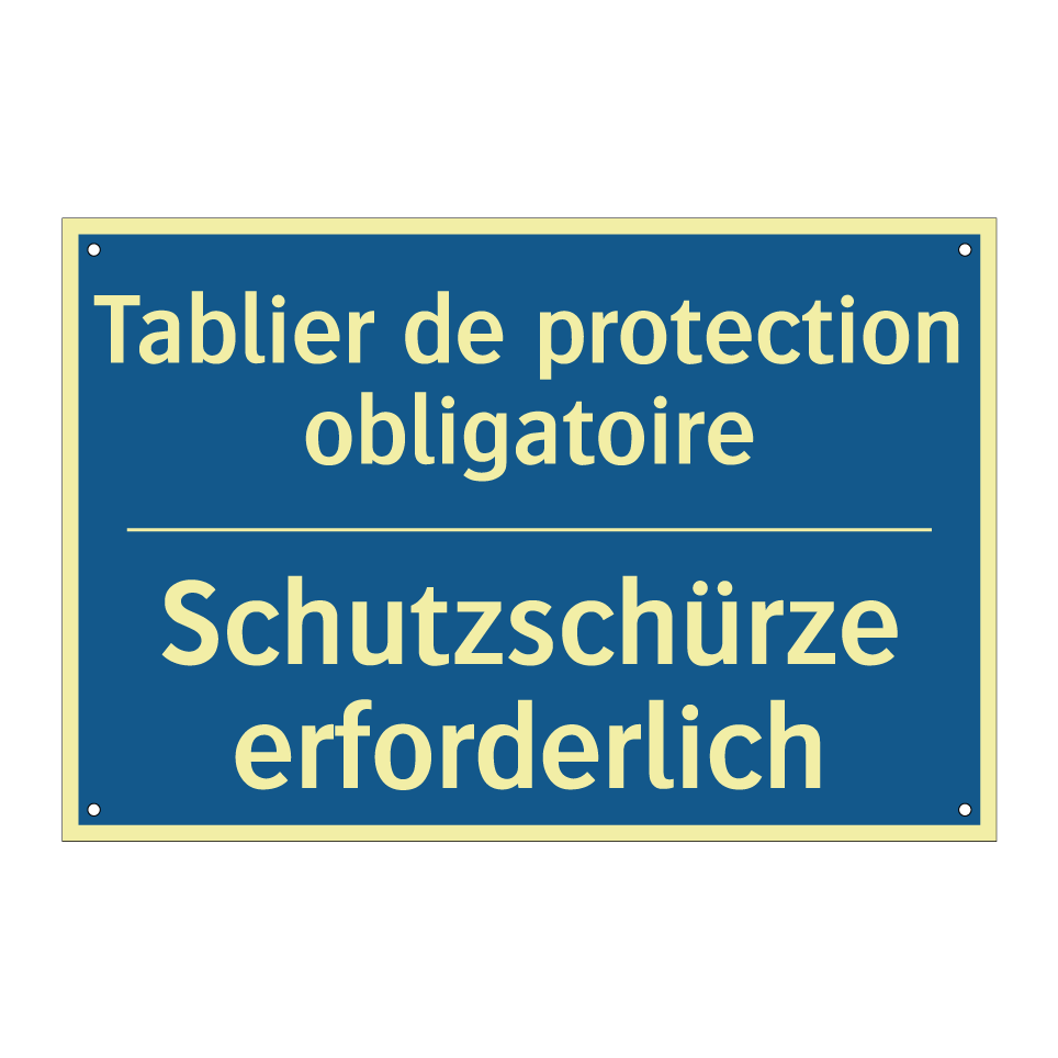 Schutzschürze erforderlich - Tablier de protection obligatoire /.../