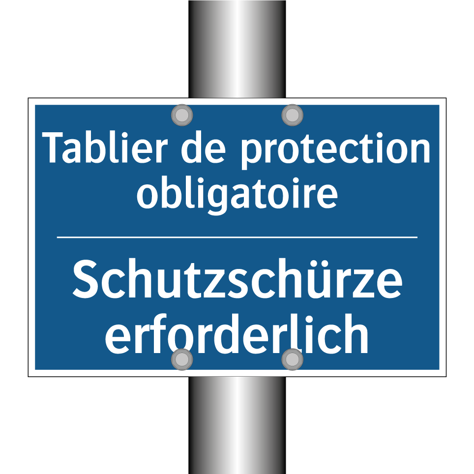 Schutzschürze erforderlich - Tablier de protection obligatoire /.../
