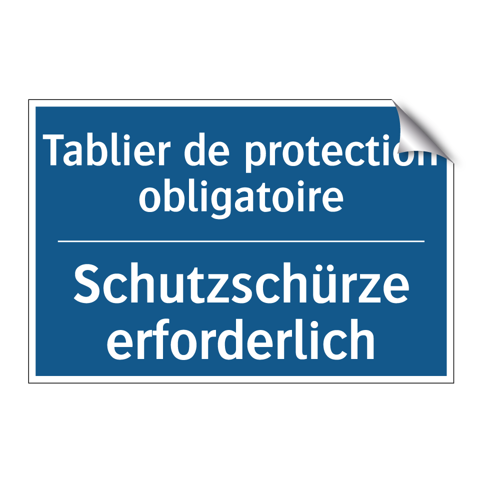 Schutzschürze erforderlich - Tablier de protection obligatoire /.../