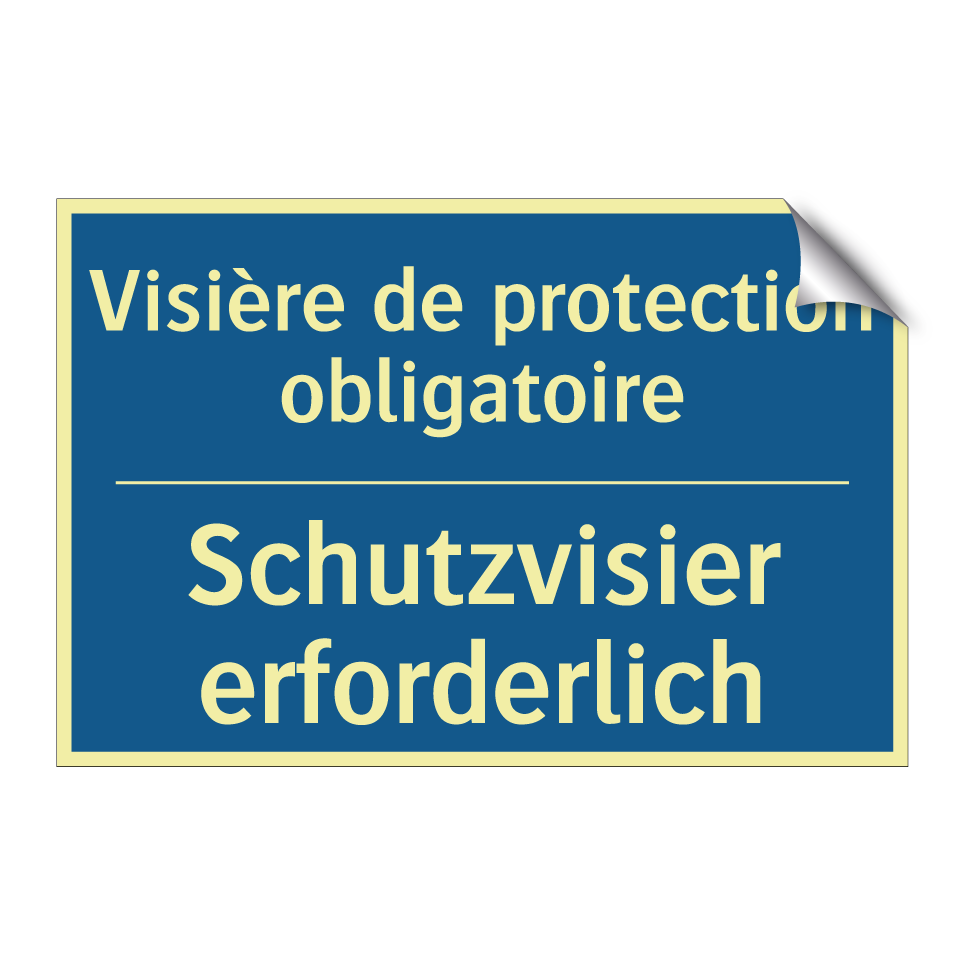 Schutzvisier erforderlich - Visière de protection obligatoire /.../