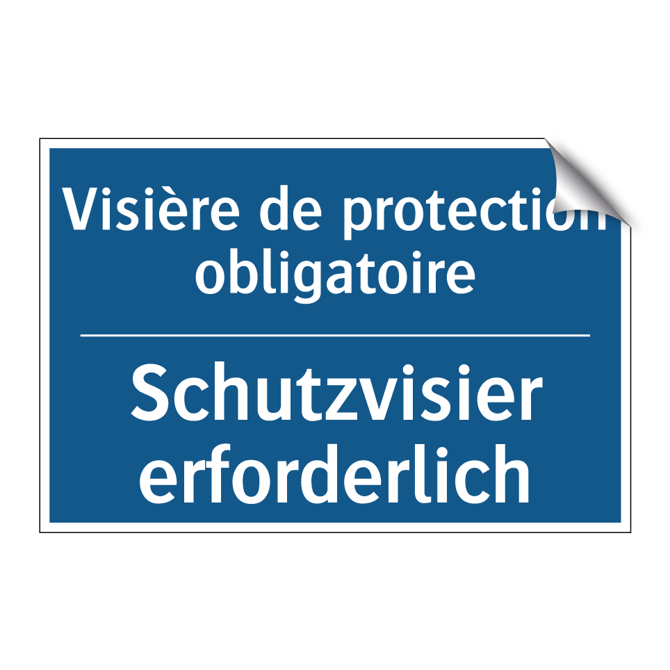 Schutzvisier erforderlich - Visière de protection obligatoire /.../