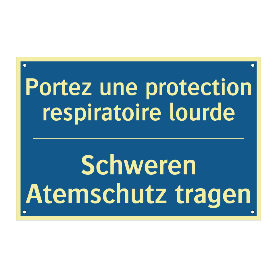 Schweren Atemschutz tragen - Portez une protection respiratoire /.../