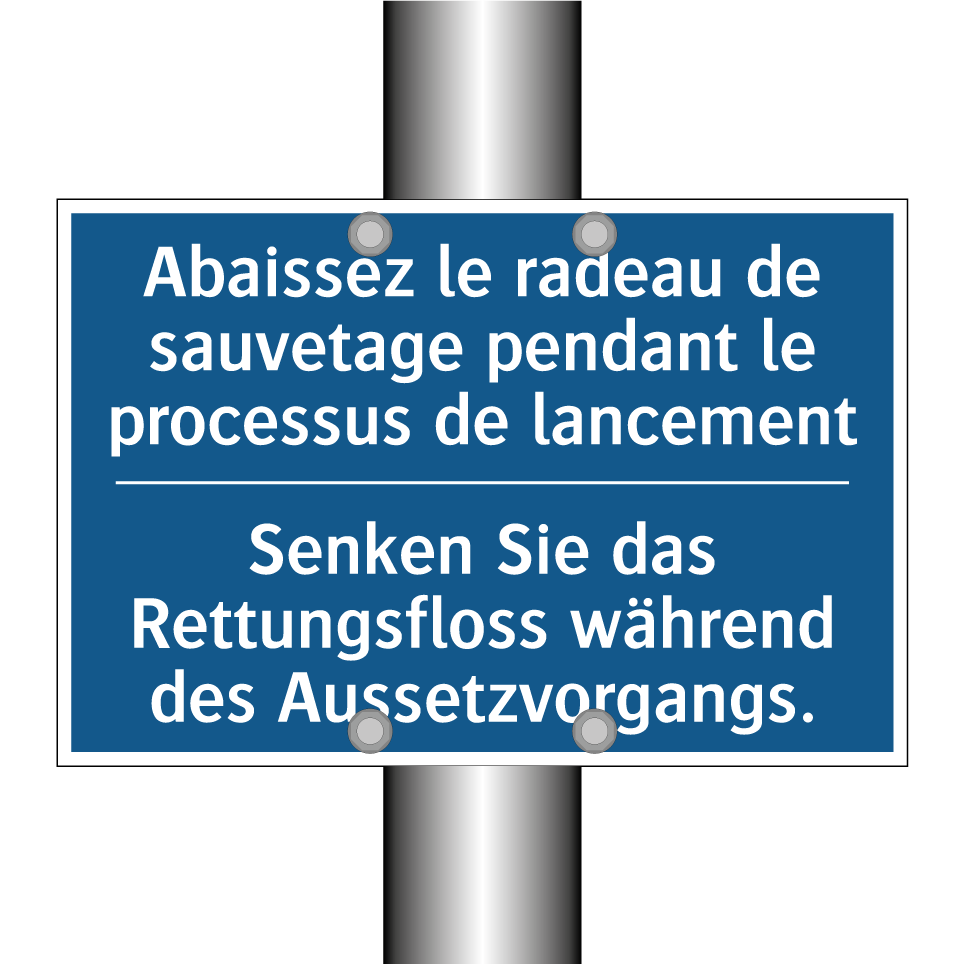 Senken Sie das Rettungsfloss während /.../ - Abaissez le radeau de sauvetage /.../
