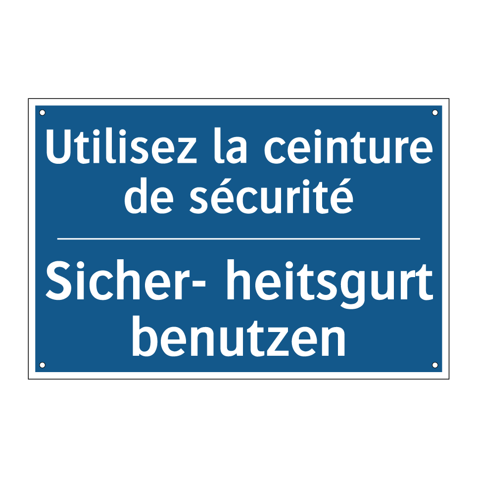 Sicher- heitsgurt benutzen - Utilisez la ceinture de sécurité /.../