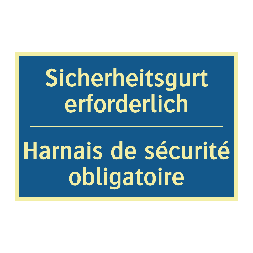 Sicherheitsgurt erforderlich - Harnais de sécurité obligatoire /.../