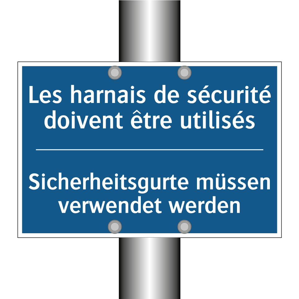 Sicherheitsgurte müssen verwendet /.../ - Les harnais de sécurité doivent /.../