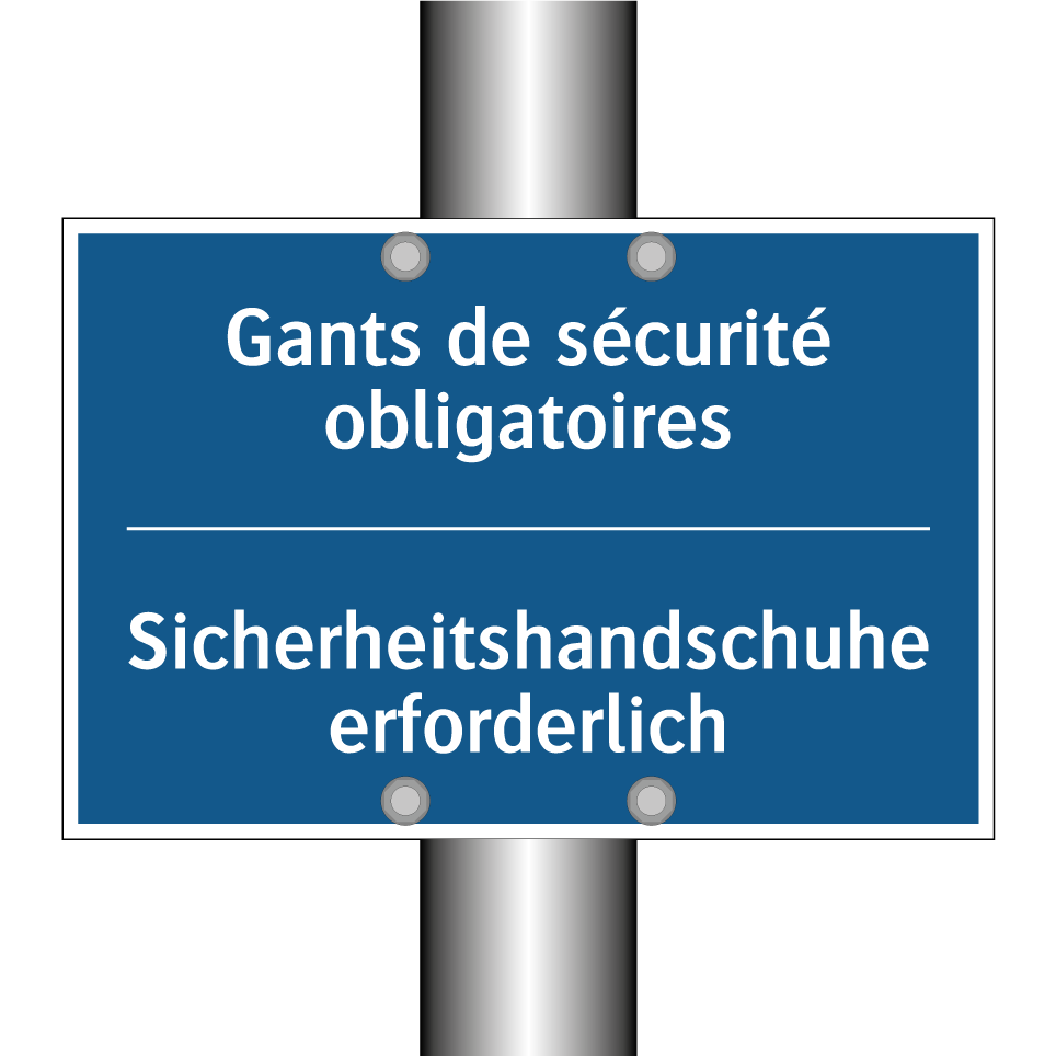 Sicherheitshandschuhe erforderlich /.../ - Gants de sécurité obligatoires