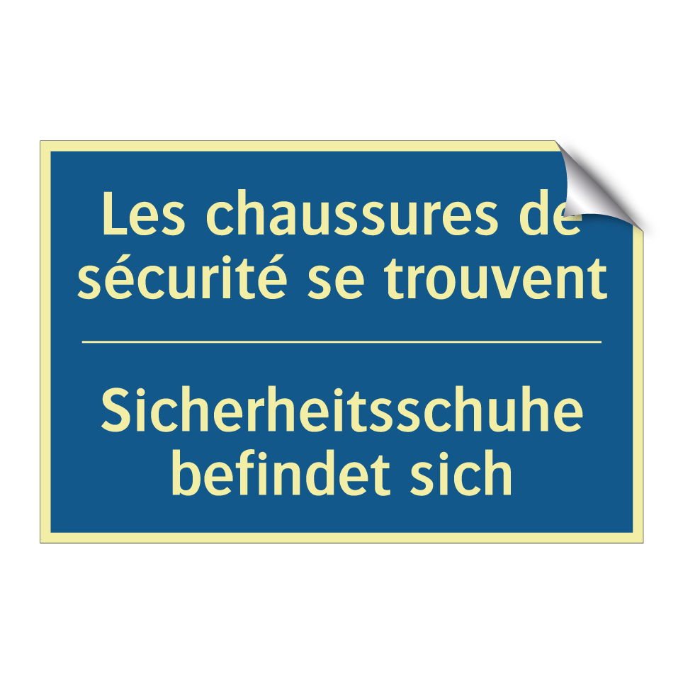 Sicherheitsschuhe befindet sich /.../ - Les chaussures de sécurité se /.../