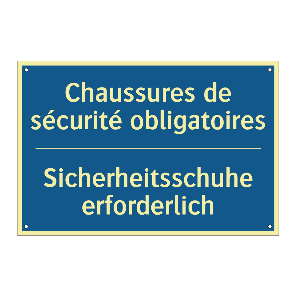 Sicherheitsschuhe erforderlich - Chaussures de sécurité obligatoires /.../