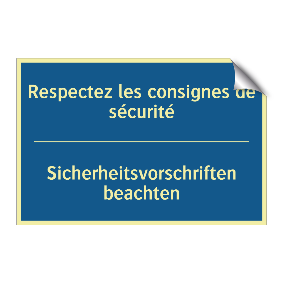 Sicherheitsvorschriften beachten /.../ - Respectez les consignes de sécurité /.../