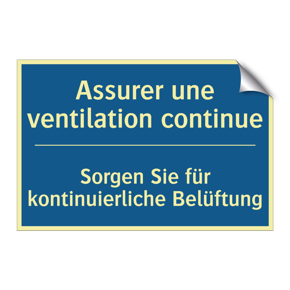 Sorgen Sie für kontinuierliche /.../ - Assurer une ventilation continue /.../