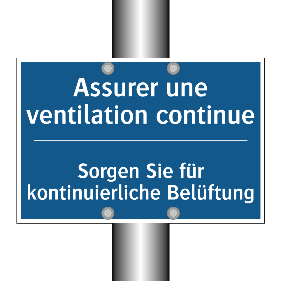 Sorgen Sie für kontinuierliche /.../ - Assurer une ventilation continue /.../