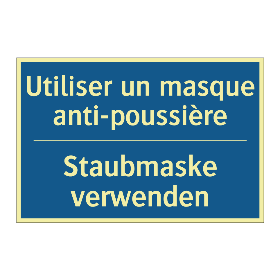 Staubmaske verwenden - Utiliser un masque anti-poussière /.../