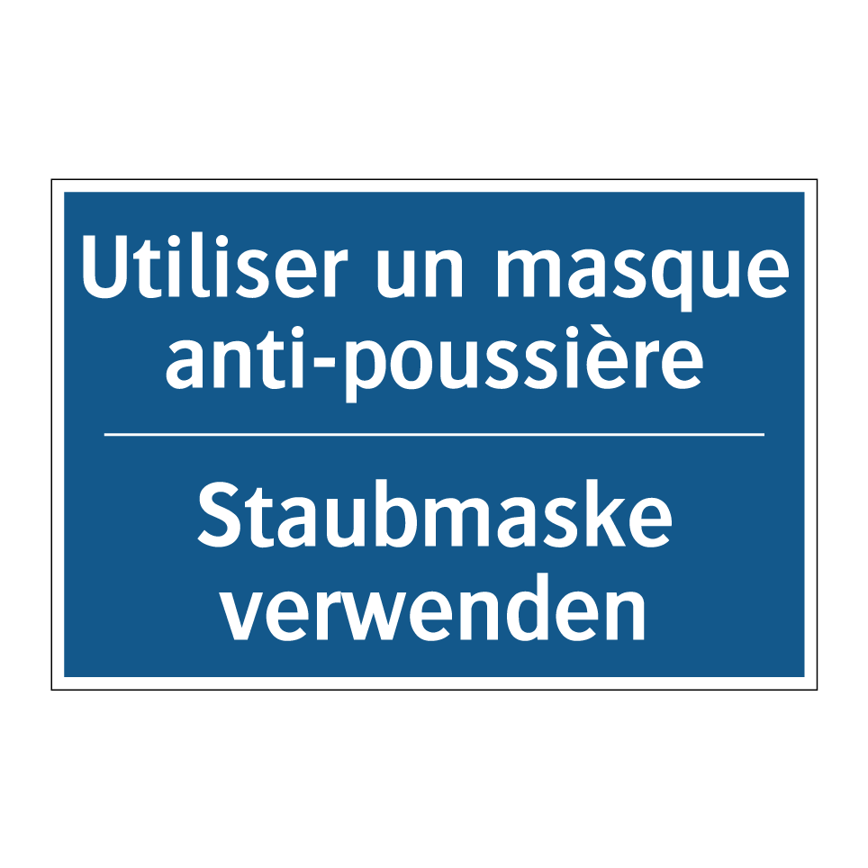 Staubmaske verwenden - Utiliser un masque anti-poussière /.../
