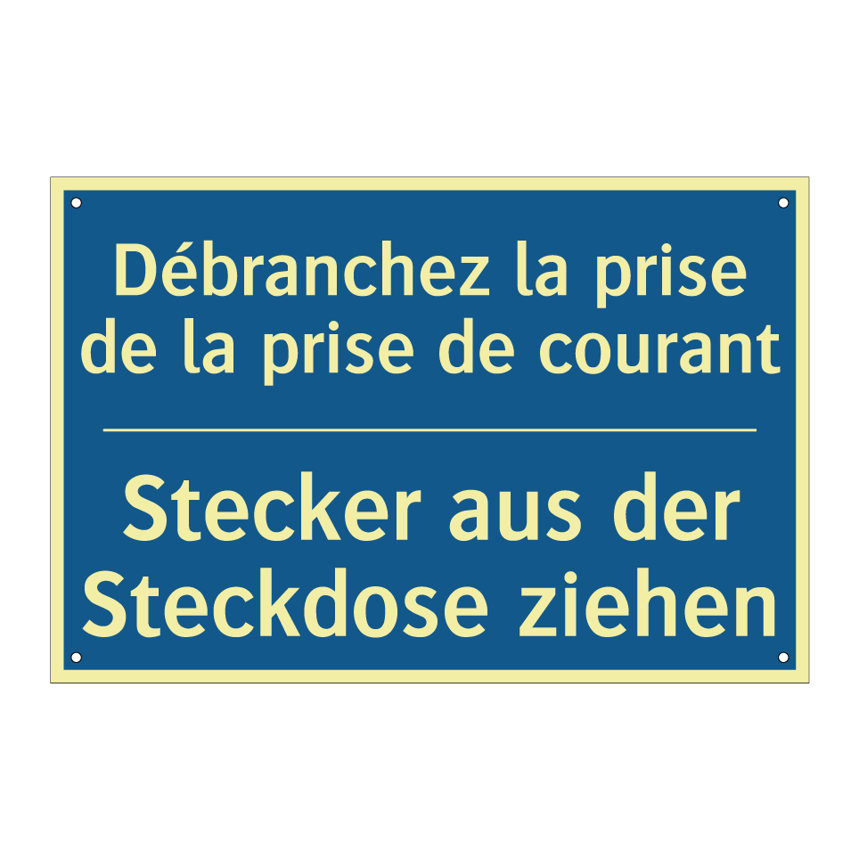 Stecker aus der Steckdose ziehen /.../ - Débranchez la prise de la prise /.../