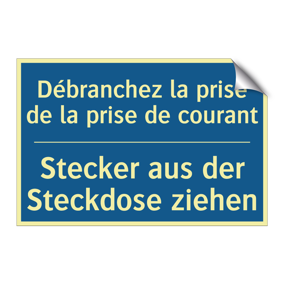 Stecker aus der Steckdose ziehen /.../ - Débranchez la prise de la prise /.../