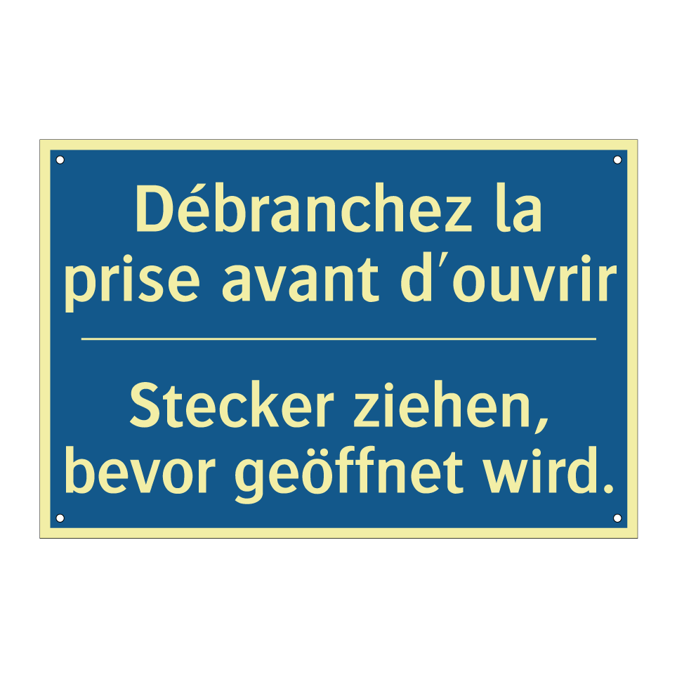 Stecker ziehen, bevor geöffnet /.../ - Débranchez la prise avant d'ouvrir /.../