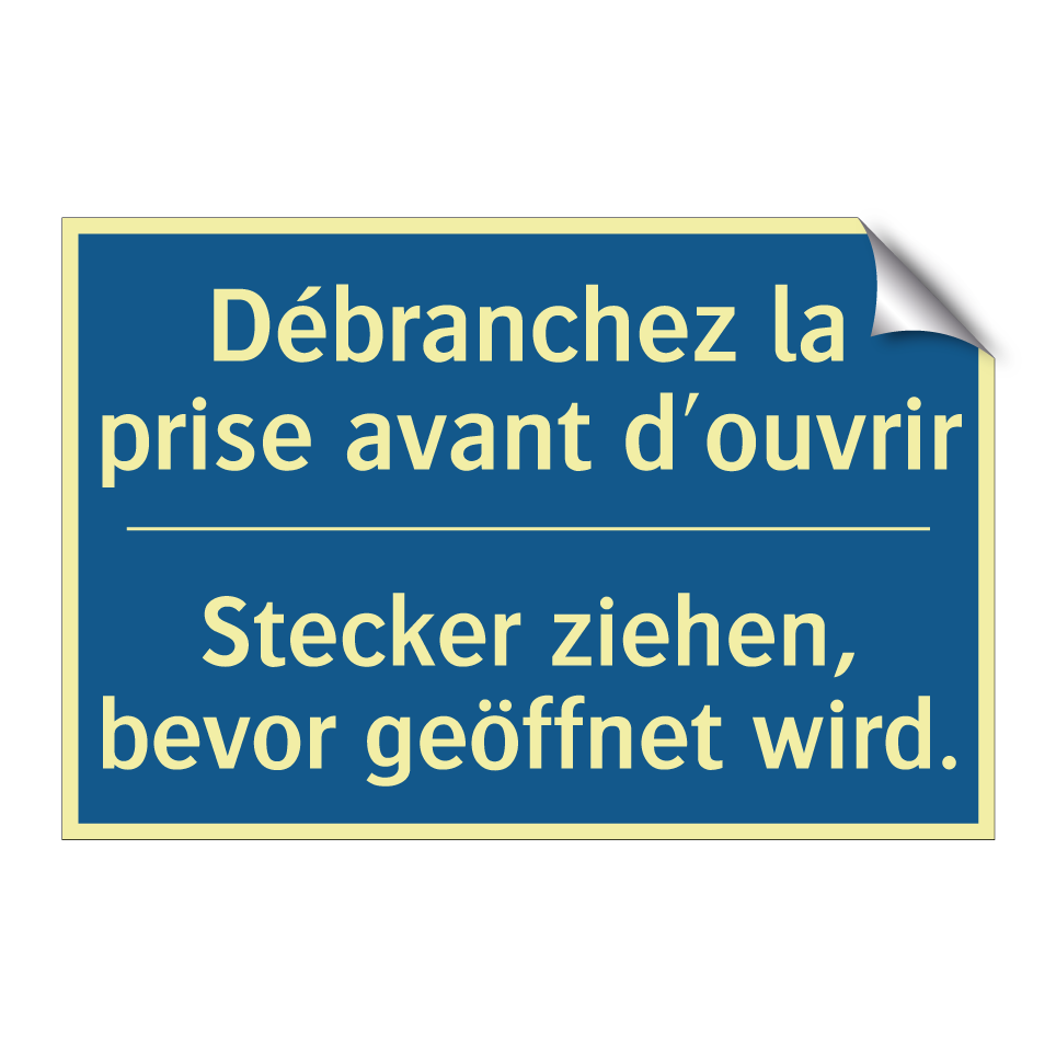 Stecker ziehen, bevor geöffnet /.../ - Débranchez la prise avant d'ouvrir /.../