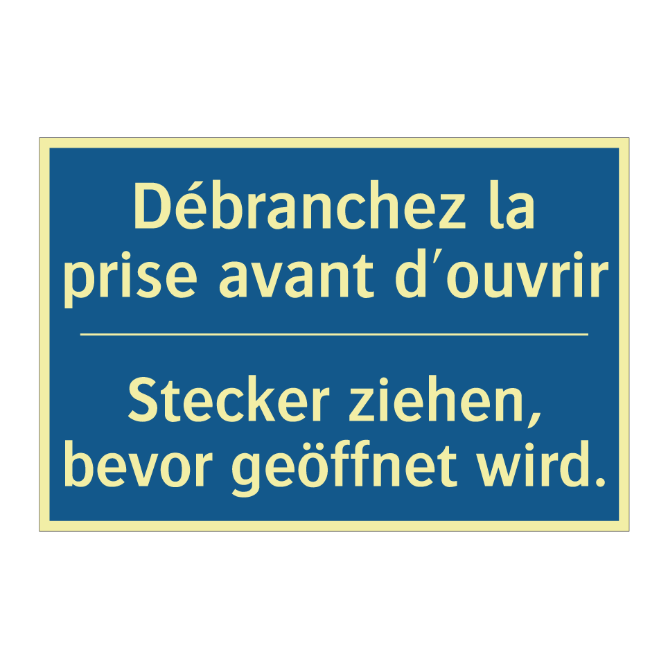 Stecker ziehen, bevor geöffnet /.../ - Débranchez la prise avant d'ouvrir /.../