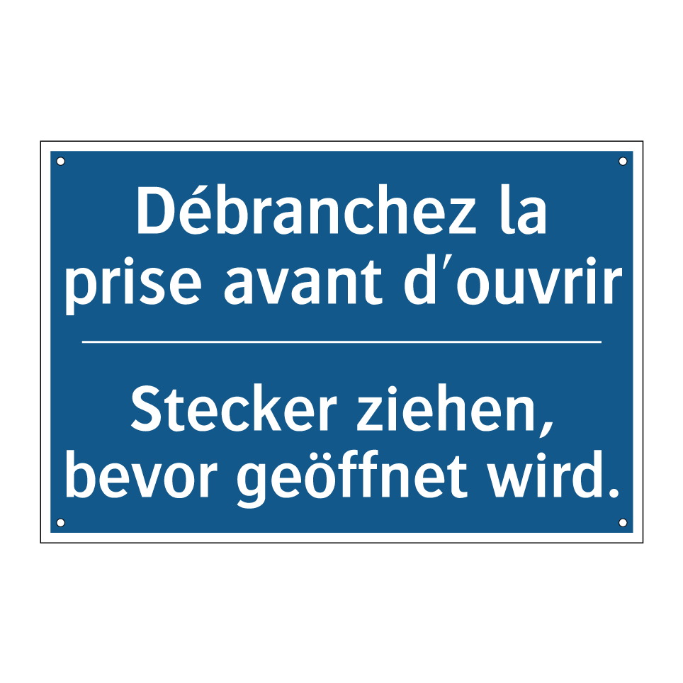 Stecker ziehen, bevor geöffnet /.../ - Débranchez la prise avant d'ouvrir /.../
