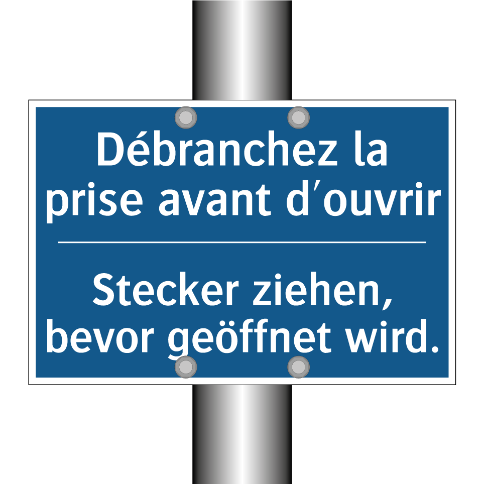 Stecker ziehen, bevor geöffnet /.../ - Débranchez la prise avant d'ouvrir /.../