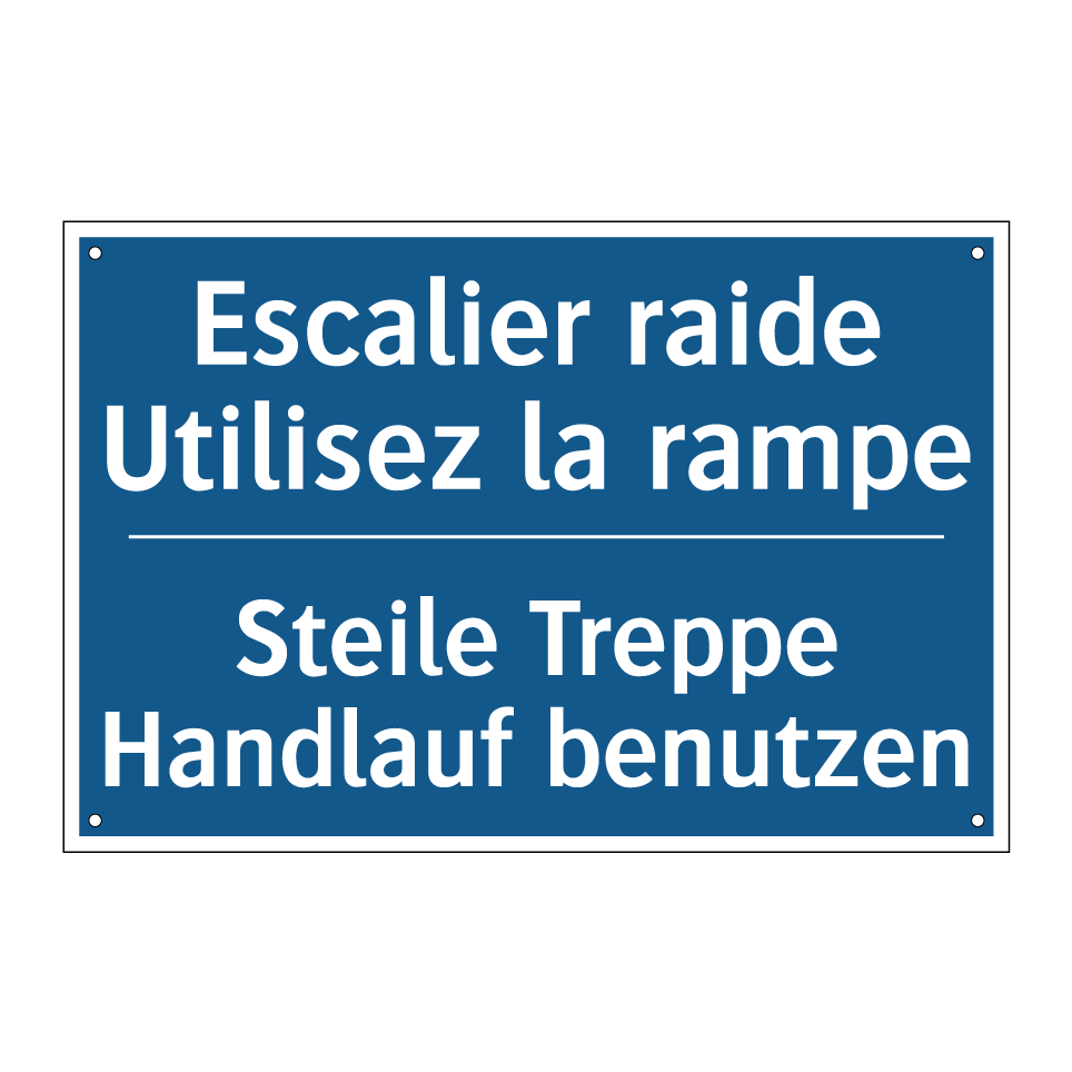 Steile Treppe Handlauf benutzen /.../ - Escalier raide Utilisez la rampe /.../