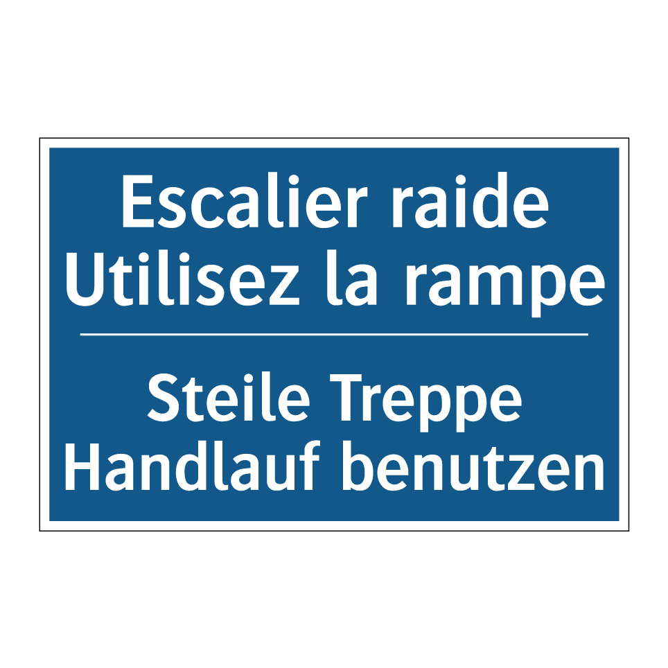 Steile Treppe Handlauf benutzen /.../ - Escalier raide Utilisez la rampe /.../