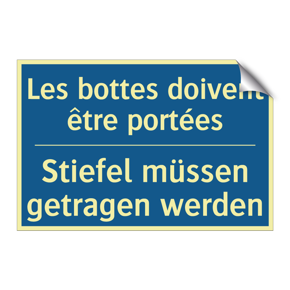 Stiefel müssen getragen werden - Les bottes doivent être portées /.../