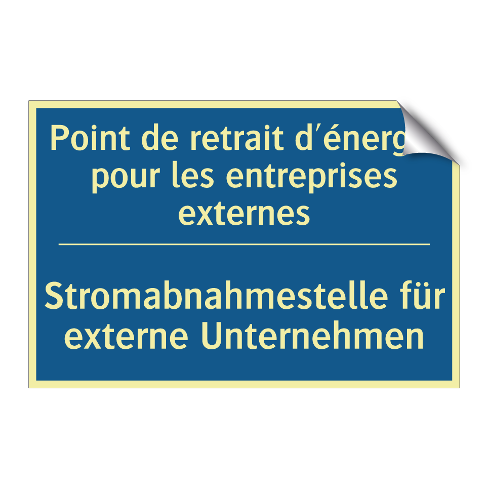 Stromabnahmestelle für externe /.../ - Point de retrait d'énergie pour /.../
