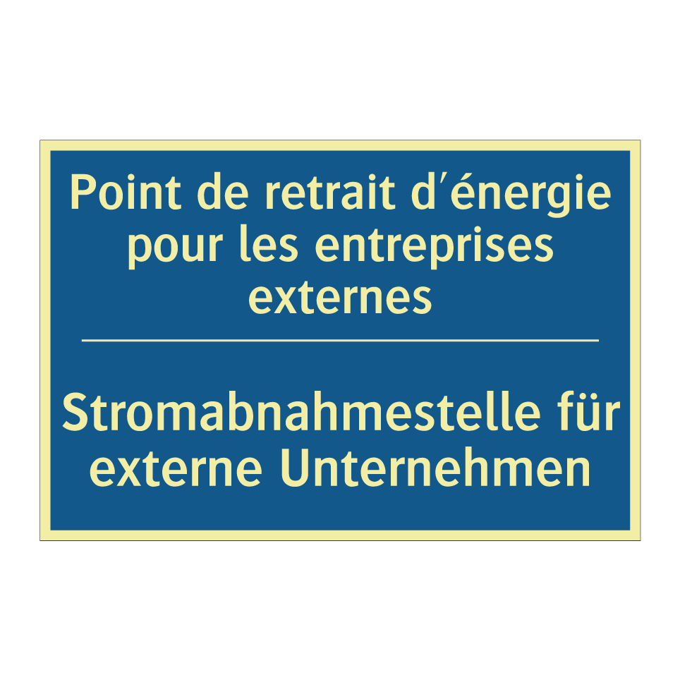 Stromabnahmestelle für externe /.../ - Point de retrait d'énergie pour /.../