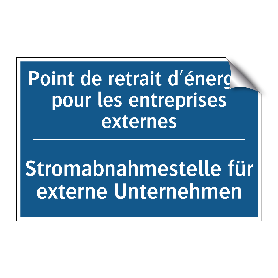 Stromabnahmestelle für externe /.../ - Point de retrait d'énergie pour /.../