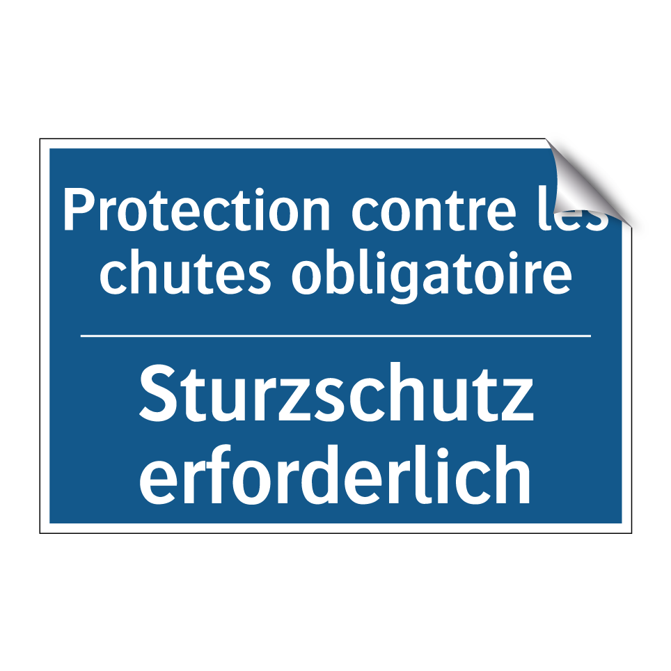 Sturzschutz erforderlich - Protection contre les chutes obligatoire /.../