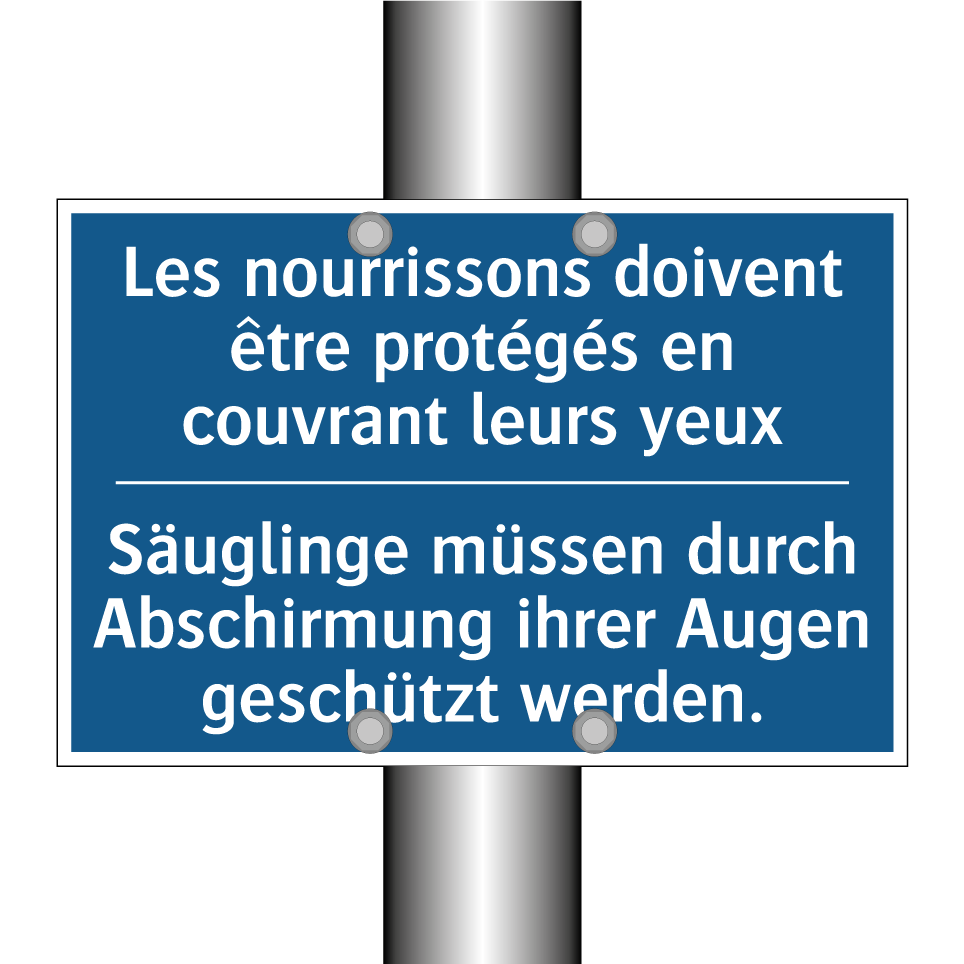 Säuglinge müssen durch Abschirmung /.../ - Les nourrissons doivent être protégés /.../