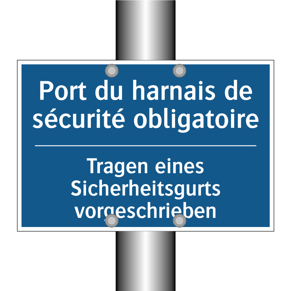 Tragen eines Sicherheitsgurts /.../ - Port du harnais de sécurité obligatoire /.../