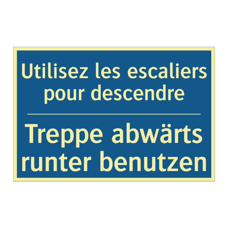 Treppe abwärts runter benutzen - Utilisez les escaliers pour descendre /.../