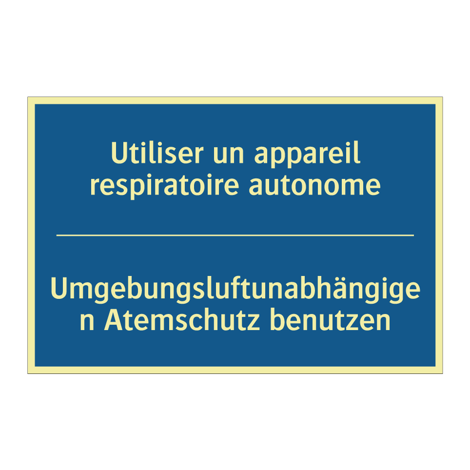 Umgebungsluftunabhängigen Atemschutz /.../ - Utiliser un appareil respiratoire /.../
