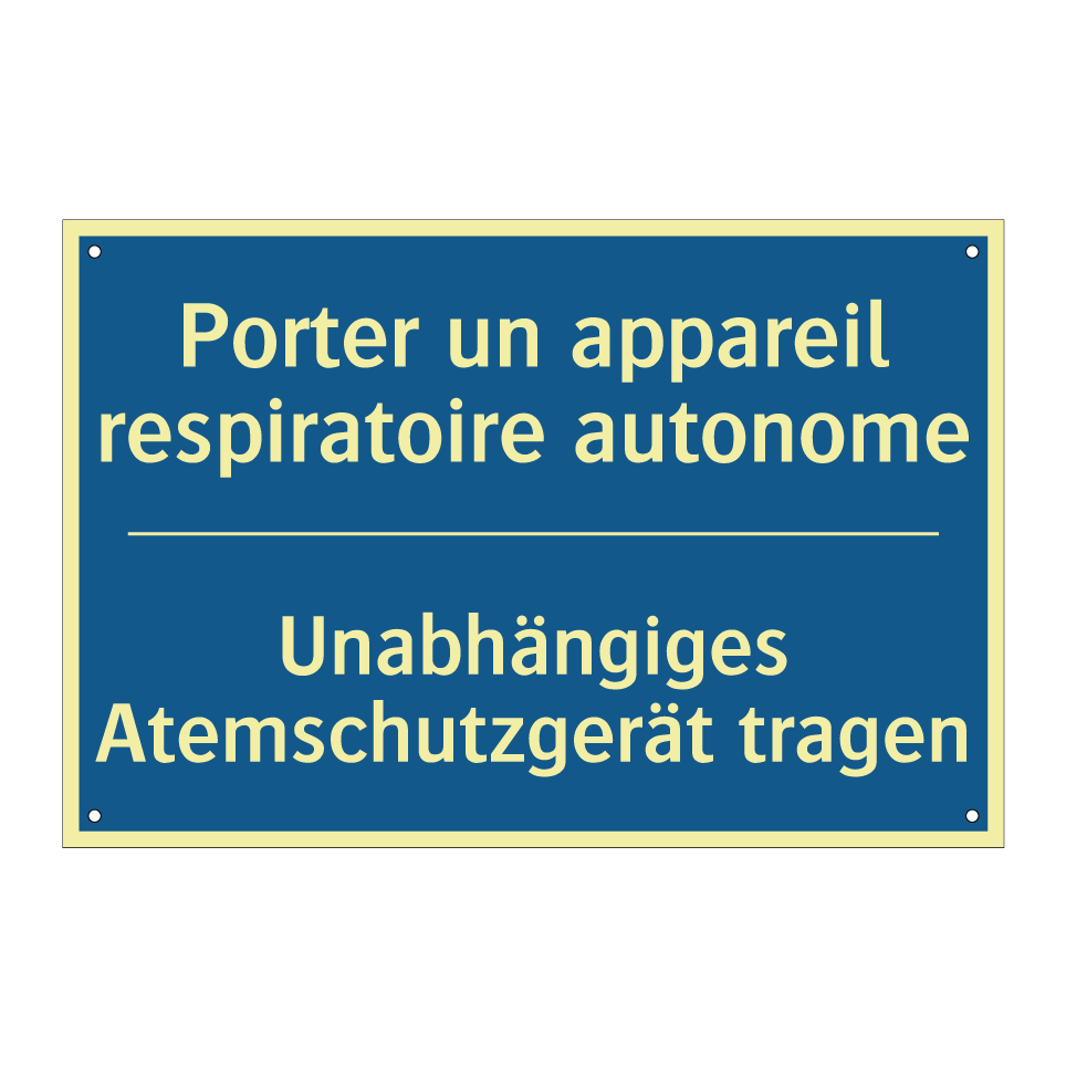 Unabhängiges Atemschutzgerät tragen /.../ - Porter un appareil respiratoire /.../