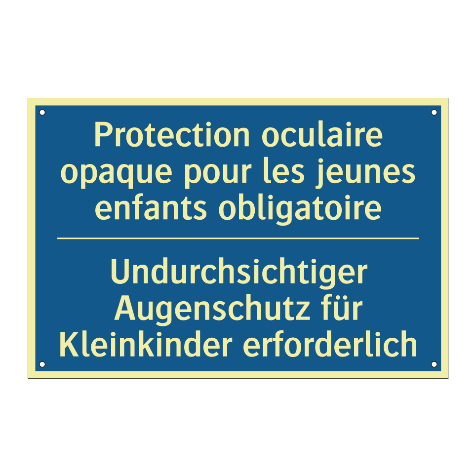 Undurchsichtiger Augenschutz für /.../ - Protection oculaire opaque pour /.../