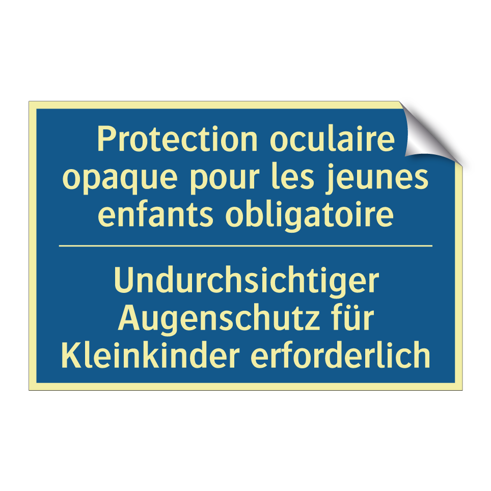 Undurchsichtiger Augenschutz für /.../ - Protection oculaire opaque pour /.../