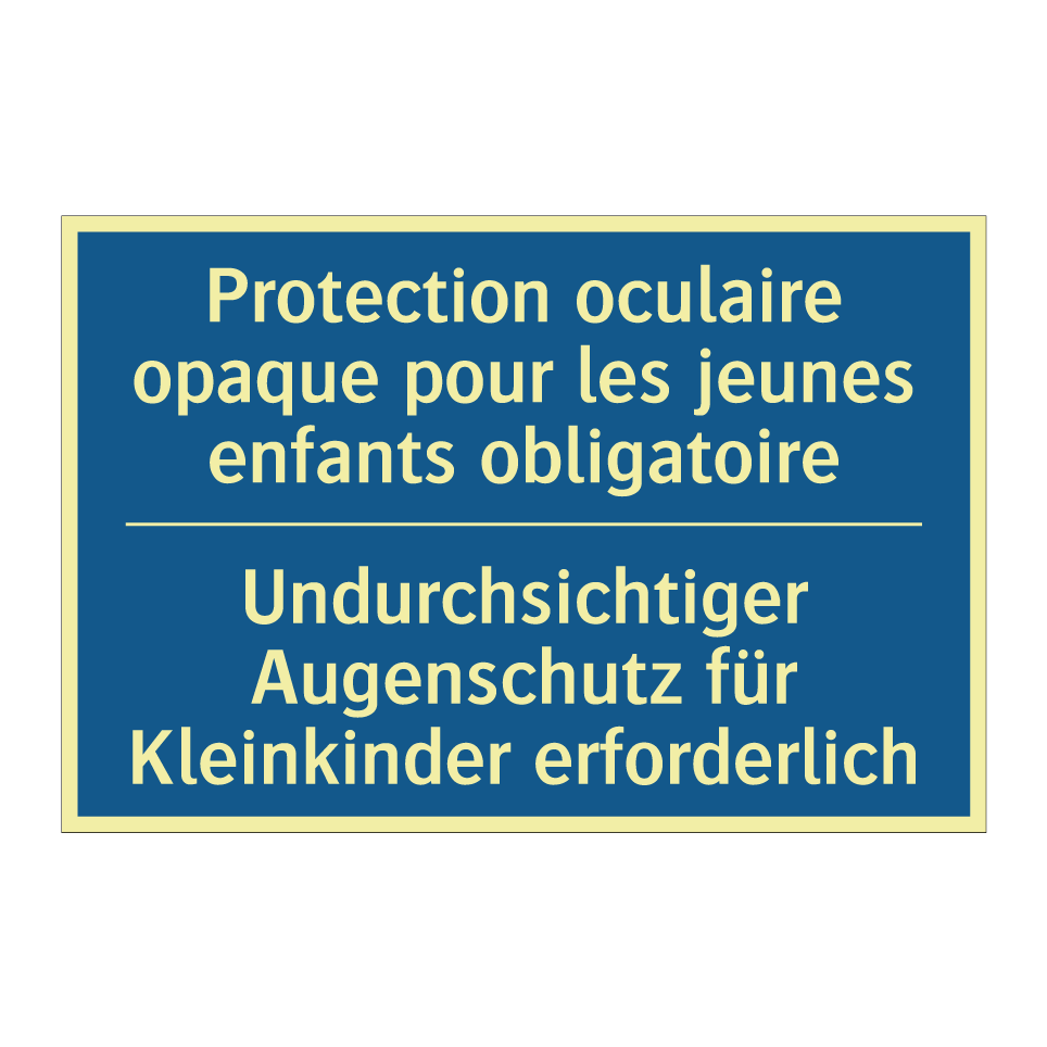 Undurchsichtiger Augenschutz für /.../ - Protection oculaire opaque pour /.../