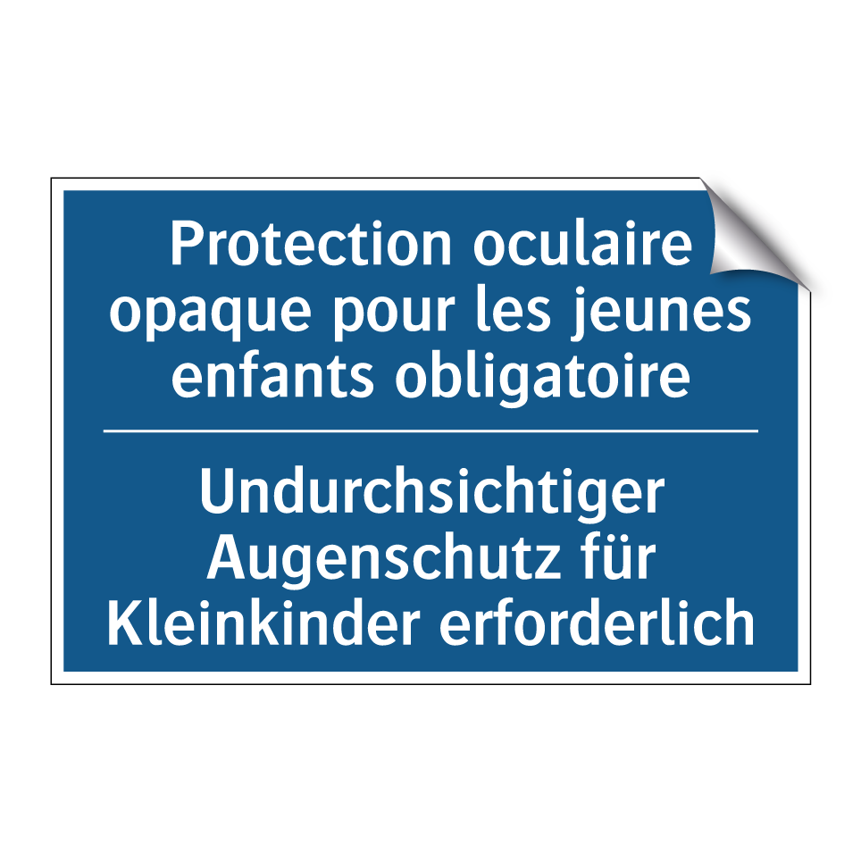 Undurchsichtiger Augenschutz für /.../ - Protection oculaire opaque pour /.../