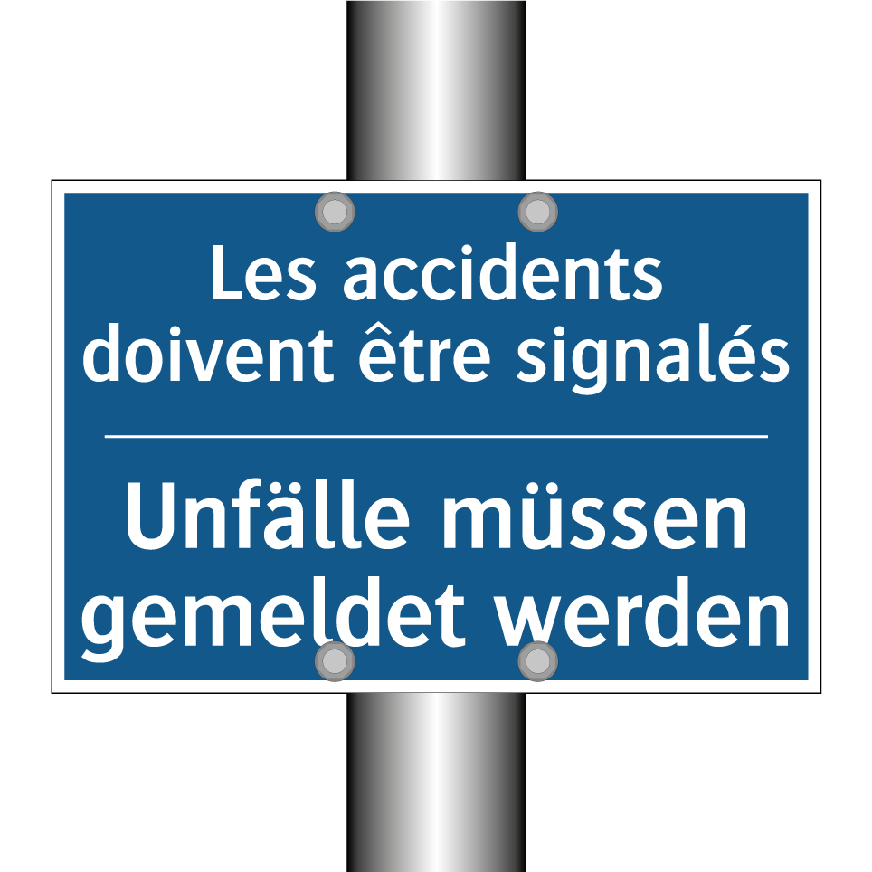 Unfälle müssen gemeldet werden - Les accidents doivent être signalés /.../